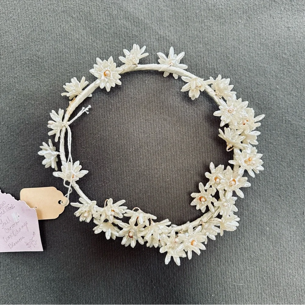 Vintage 1930s/1940s Wax Flower Bridal‎ Crown Wedding Tiara Headpiece